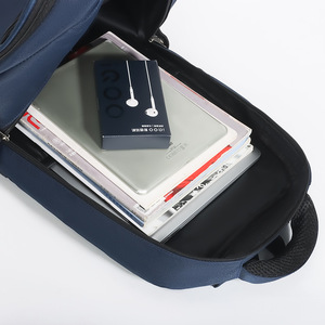 Men's Travel <b>Backpack</b> <b>Large</b> Capacity 20-35L Laptop Bag For Business Travel Solid Color Blue Spring 2023 - Product Image 4