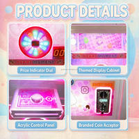 Machine à griffes d'arcade commerciale haut de gamme, personnalisable en anglais, à monnayeur, pour la distribution de prix et la capture de peluches