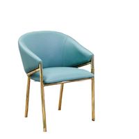 Chaise de réception de négociation 2026, balcon, café, cadre doré de luxe, accoudoirs en cuir, chaise de salle à manger