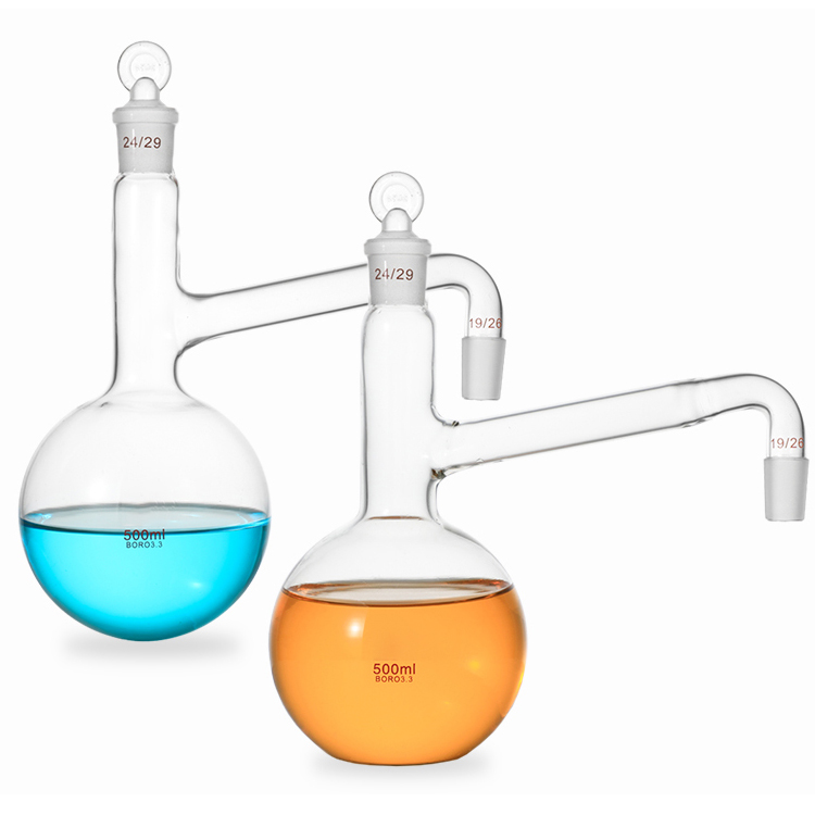 Good quality heat resistant laboratory glassware chemical glass distilling flask