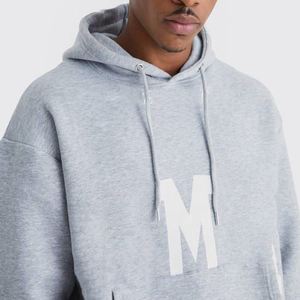 Ensemble 2 pièces pour homme : sweat à capuche court et pantalon de survêtement évasé, imprimé lettres grandes et audacieuses, en molleton, style streetwear - Product Image 3