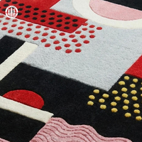 Tapis d'art design moderne, tapis faits main sur mesure, 100% laine importée de Nouvelle-Zélande, tissage plat tufté à la main, tapis de salon