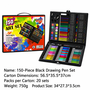Set de Arte para Niños de 150 Piezas, Kit de Dibujo, Coloreado y Pintura, Caja de Regalo con Crayones, Lápices de Colores y Acuarelas para Niños - Product Image 2
