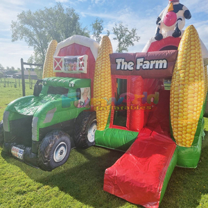 Batutas meskuciai kids party commercial <b>inflatable</b> bear bouncy castle bounce <b>house</b> with slide combo - Product Image 5