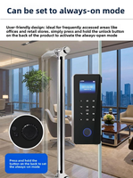 Serrure de porte KROVI Wi-Fi en alliage d'aluminium économique avec stockage cloud, contrôle par carte/empreinte digitale/mot de passe/application (application Tuya) – Grade C
