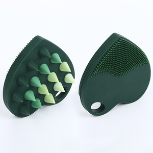 แปรงนวดศีรษะซิลิโคนรูปหัวใจ ขนแปรงนุ่ม สำหรับบรรเทาอาการปวดหนังศีรษะ ใช้ในร้านทำผม - Product Image 5