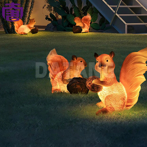 Cute Squirrel LED Motif Light with Fiberglass Resin Structure for Outdoor Garden and Landscape Decoration - Product Image 4