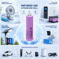 Samsung 18650 Wiederaufladbare Lithium-Ionen 3,7V Batterie 3500mAh 7A Schutzschaltung Samsung 35E Zertifiziert 1000 Zyklen