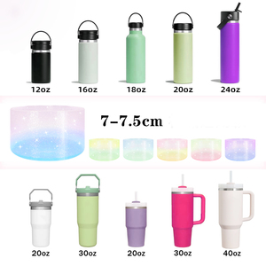 Nuovo 7.5cm Anti-scivolo graduale colorato Glitter Glitter trasparente stivali in Silicone per Tumbler 20oz 30oz 40oz Stanl coppe manica - Product Image 4