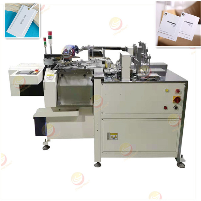 High Speed Double hang Tag String Machine Stringing Threader hang Tag Eyelet Machine with Eyelet