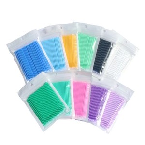 Brosses jetables en microfibre pour extensions de cils avec emballage carré en plastique personnalisé - Product Image 1