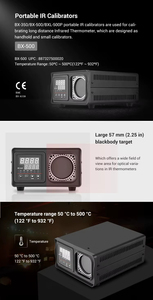 Calibrador de Termómetro Infrarrojo Industrial Portátil BX-500, 500C/932F, Cuerpo Negro, Pantalla LCD, Metal, 1 Año de Garantía, OEM/ODM - Product Image 5