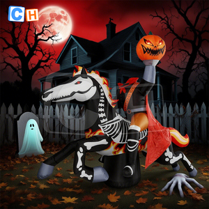 Decoración Inflable de Fantasma Montando una Moto para Jardín de Halloween, Material de Tela Oxford y PVC - Product Image 6