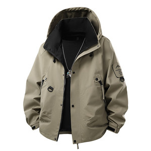 Chaqueta Cortavientos Unisex para Invierno, Color Sólido con Forro Interior, Ropa de Trabajo - Product Image 3