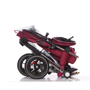 Tricycle 4 <span class=keywords><strong>roues</strong></span> <span class=keywords><strong>3</strong></span> en 1 pour bébés, bicyclette pour nouveau-né, double tricycle pour enfants - Product Image 4