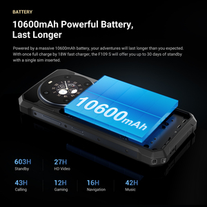 Fossibot F109S, el Mejor Teléfono Resistente <span class=keywords><strong>con</strong></span> Doble SIM y Tarjeta TF, 6 GB + 256 GB, Pantalla LCD de 6.74 Pulgadas, 16 MP + 50 MP, 10600 mAh, NFC, Android, <span class=keywords><strong>con</strong></span> Innovadora Pantalla Trasera - Product Image 5