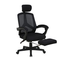 Chaise de bureau ergonomique de direction moderne à dossier haut Repose-pieds pivotant en maille confortable en tissu maillé Style de levage en plastique