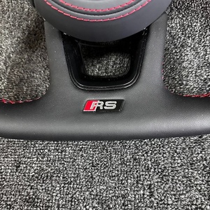 พวงมาลัยทรงสปอร์ตแบบดัดแปลง หนัง Nappa แท้ เย็บลายเพชรแดง พร้อม Paddle Shifter สำหรับรถยนต์ Audi A/<span class=keywords><strong>Q</strong></span>/S/<span class=keywords><strong>RS</strong></span> Series - Product Image 4