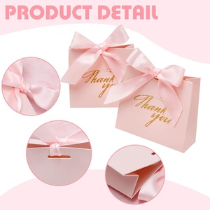 High Quality Custom Logo Luxury <b>Wedding</b> Party Paper Gift Packaging Bags With Exquisite <b>Ribbon</b> - Product Image 3