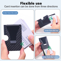 Nouveauté 2026 – Portefeuille RFID Minimaliste Personnalisé OEM avec Pince à Billets, Porte-Cartes en Métal Aluminium pour Poche Avant, Blocage RFID