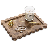 Plateau en marbre haut de gamme pour les équipements de salle de bain et l'organisation de bijoux Décoration intérieure moderne