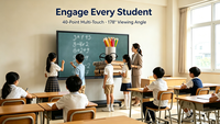 Tableau blanc interactif intelligent IR 40 points de 65, 75 et 86 pouces avec Android et Windows, fente OPS, pour l'éducation scolaire, les entreprises et les bureaux (CE FCC)