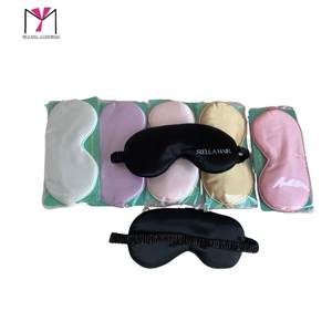 Masque de sommeil en soie Stella Hair, noir et rose, avec sangle élastique, occultant la lumière, style uni, emballage OEM ODM - Product Image 5