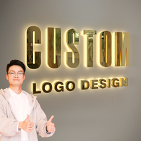 Enseigne 3D découpée au laser LC Sign, personnalisée pour logos d'entreprise, enseigne murale pour salon de réception, enseigne commerciale