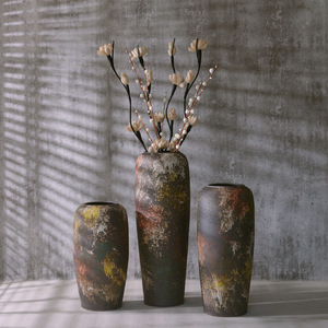 Jarrón de Cerámica Estilo Retro Vintage, Jarrón Nórdico Europeo para Mesa de Hotel, Jarrones Decorativos Clásicos para Centro de Mesa del Hogar - Product Image 2