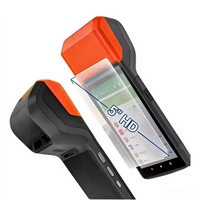 Terminal POS Genggam R330 Android 13 Layar Sentuh HD 5 inci Printer Thermal 58mm Pemindai Barcode 1D 2D 4G WiFi BT untuk Retail
