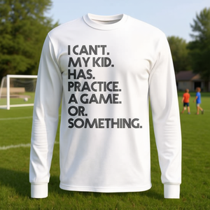 Camiseta de Manga Larga con Cuello Redondo para Mujer, Deportiva, con Serigrafía, No puedo evitar que mi hijo practique un juego o algo similar - Product Image 3