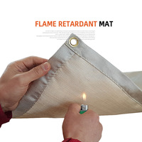 Nouvelle tapisserie ignifuge pour le camping en plein air, tapis isolant pour pique-nique et barbecue, ignifuge, résistant aux hautes températures, couverture anti-feu en fibre de verre