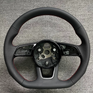 Volant en cuir sport pour <span class=keywords><strong>Audi</strong></span> B9 A3 A4 A5 RS3 RS4 RS5 S3 <span class=keywords><strong>S4</strong></span> S5 A6 A8 Q5 Q7 R8 TT Mk2 Mk3 8N RS TT R8 S6 RS7 B8.5 B8 - Product Image 1
