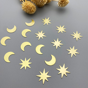 Hstyle Moon and Star Foil <strong>Confetti</strong> 100pcs/<strong>bag</strong> for Wedding Birthday Baby Shower Gold Star and Moon Foil <strong>Confetti</strong> Sequin - Product Image 5