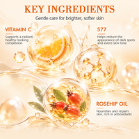 Crème réparatrice anti-taches à la vitamine C, marque privée OEM ODM, 577 huile de rose musquée, soin des taches solaires et de vieillissement, crème éclaircissante pour le visage 50g, nouveauté