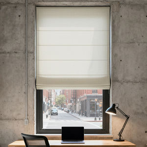 <span class=keywords><strong>Persiana</strong></span> Romana Manual de Tela Texturizada con Aislamiento Térmico Ignífugo, Ideal para Estudio, Superventas - Product Image 1