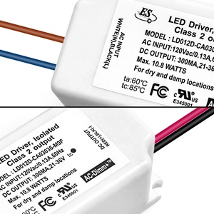ES UL CUL 21-36Vdc 300mA <span class=keywords><strong>11W</strong></span> Постоянный ток Triac затемнение без мерцания светодиодный драйвер - Product Image 2