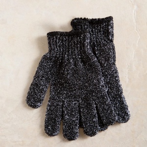 Charcoal Exfoliating Gloves Exfoliating Gloves With Hanging Loop <b>Body</b> <b>Scrub</b> for Dry Skin <b>Body</b> Exfoliator - Product Image 3
