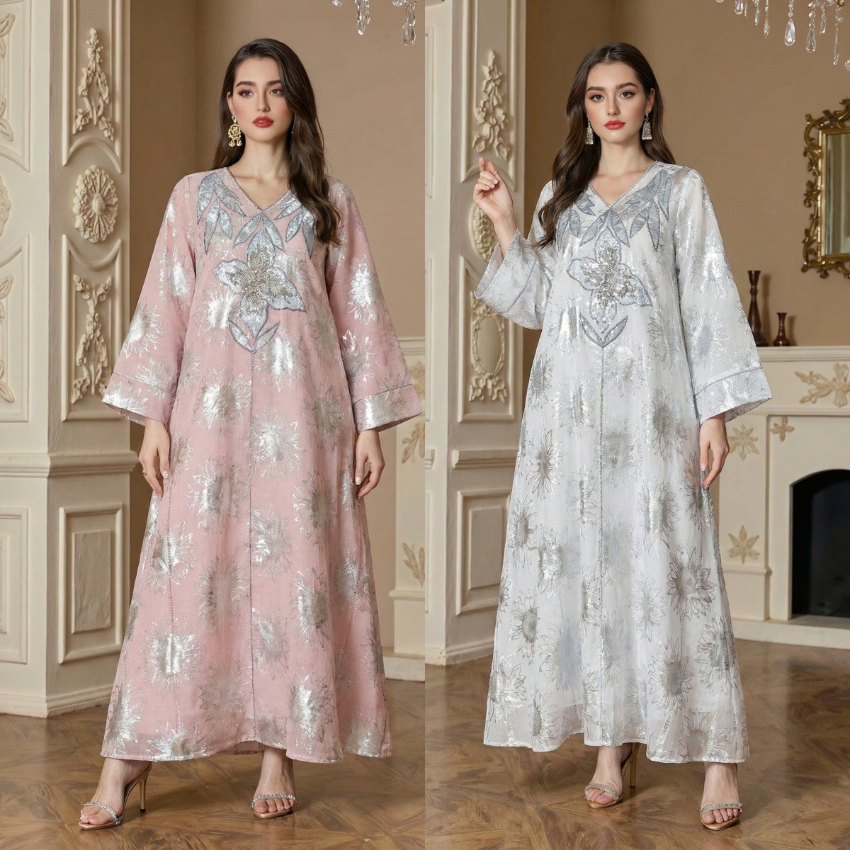 luxury embroidered dresses with patterns Luxury Embroidery Long Evening Dress Garden Floral Vintage Formal Prom   Bartolini