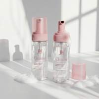 Flacon pompe mousseur en plastique PET de luxe 50ml 100ml 150ml 200ml pour nettoyant visage