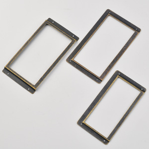 Cadre d'étiquettes rectangulaire en bronze antique pour organisateur de tiroirs, support mural en fer - Product Image 3