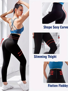 Vente flash Pantalons de sauna pour <span class=keywords><strong>transpiration</strong></span>, taille haute, contrôle du ventre, gaine amincissante, leggings de sauna pour femmes - Product Image 5