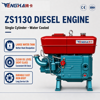 Moteur diesel à faible consommation de carburant 30hp zs1130 Moteur diesel refroidi à l'eau CE approuvé avec monocylindre