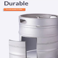 Fût à bière en acier inoxydable 304, norme américaine Sanke, 5L, 10L, 20L, 30L, 40L, 50L, 60L, fût de brassage pour bière artisanale