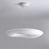 Lustre suspendu en forme de beignet blanc créatif nordique, luminaire de plafond intérieur, salon, design de lustre en forme de beignet