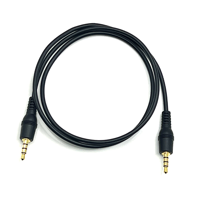 Premium Gild TRRS 4 Pole 3.5mm Male to Male Audio Cable, 750mm Length, Shielding Braid Design for High-Fidelity Signal