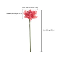 Bunga Amaryllis Buatan Tangan dari Kain, Modern, untuk Pernikahan, Liburan, Perlengkapan Fotografi, Dekorasi, Ramah Lingkungan, Dapat Digunakan Kembali