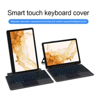 Casing Keyboard nirkabel Samsung Galaxy Tab S8 X700 S7 T870, casing Tablet kulit + Keyboard nirkabel Bluetooth YJ-X700 Split 10M
