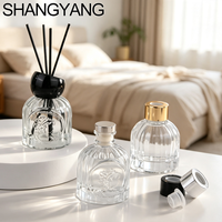 Ventes Flash Usine : Bouteille en Verre Transparente Cannelée Verticale Vide de 100 ml pour Diffuseur de Parfum à Bâtonnets, avec Bouchon Facile à Ouvrir et Boîte Incluse