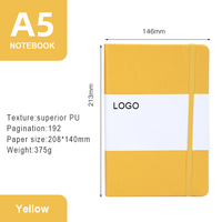 Cahier de notes A5 personnalisé, couverture unie, Pages vierges, couleurs disponibles